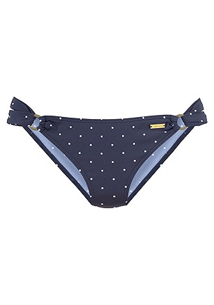 Mini Dot Triangle Bikini Top, Loop Classic Bikini Bottom product image (0-X28350NVPD_)