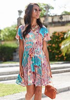 lascana short v-neck ruffle dress Amazon.com: LASCANA Women's V-Neck Ruffle Dress Smokey Blue 2 : Clothing,  Shoes & Jewelry