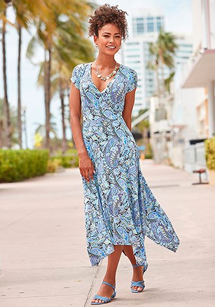 Paisley Print Wrap Dress product image (F01172.BLMU.1)