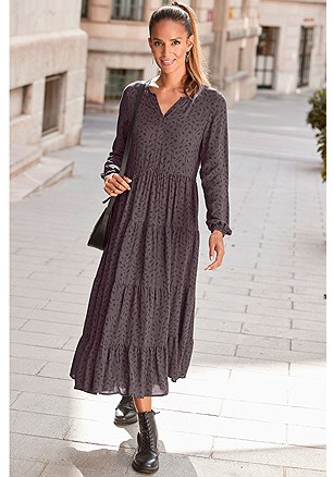 Long Sleeve Maxi Dress product image (F02013-LEBK_1)