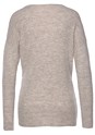 Beige V-Neck Crossover Sweater F03015 - alt image - 4