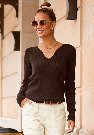 V-Neck Sweater product image (F03028.CH.1.P718)