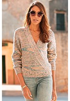 Link. v-neck surplice sweater (color code: ) image - mobile.