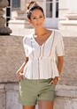 Light Grey Patch Pocket Shorts F11002 - alt image - 1