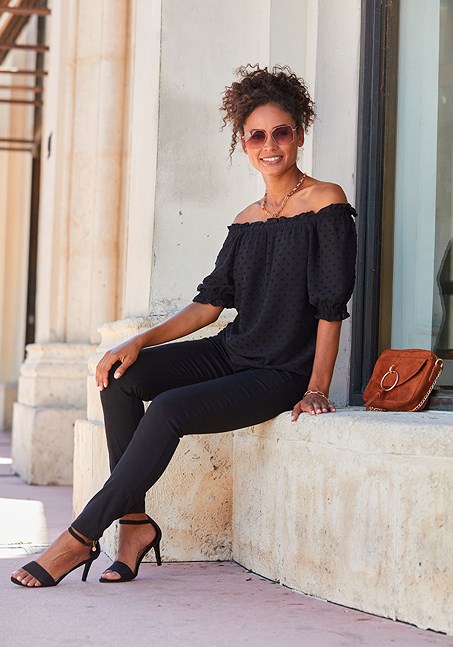 Off-Shoulder Ruffle Blouse