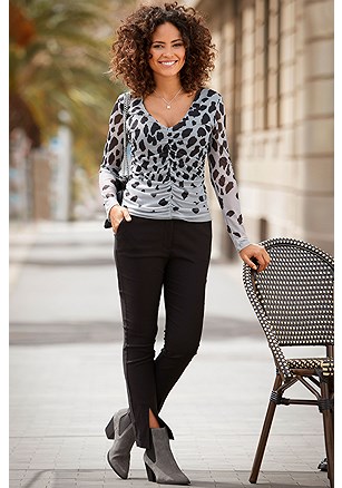 Leopard Ruched Top product image (F05032LE.F09017BK_1)