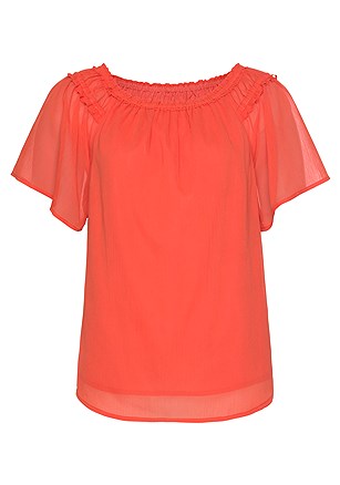Ruffled Off Shoulder Top product image (F05056.OR.1)