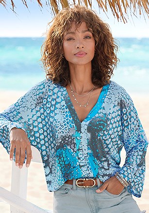 Printed Long Sleeve Top product image (F05070.BLPR.1.summery)