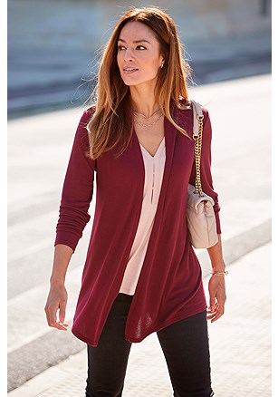 Long Sleeve Open Cardigan product image (F07014.WI.2)