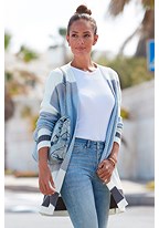 Link. color block cardigan (Product Display 4361) image - mobile.