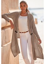 Link. buckle trim open cardigan (Product Display 5687) image - mobile.