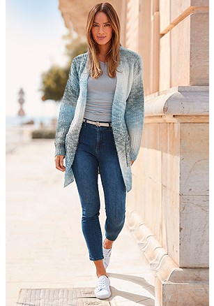 Ombre Knit Open Cardigan product image (F07029.CRMU.1.R)