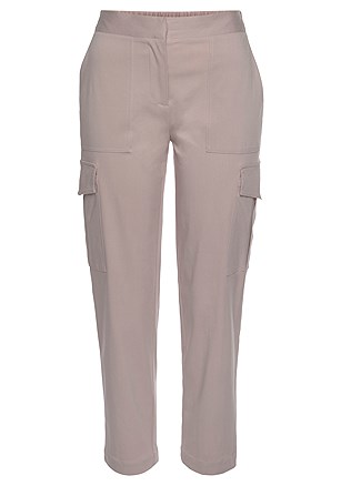 Structured Cargo Pants, Contrast V-Neck Blouse product image (F09010RS_2)