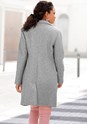 Lascana Short Belted Coat, Grey-Mottled, 8