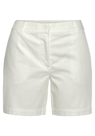 Highwaist Chino Shorts, Plaid Cutout Blouse product image (F11001WH_1)