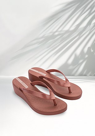 Shimmer Wedge Flip Flops product image (I26748.CP.1.B052025)