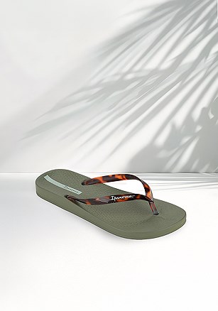 Tortoiseshell Flip Flops product image (I83475.OL.1.B052025)
