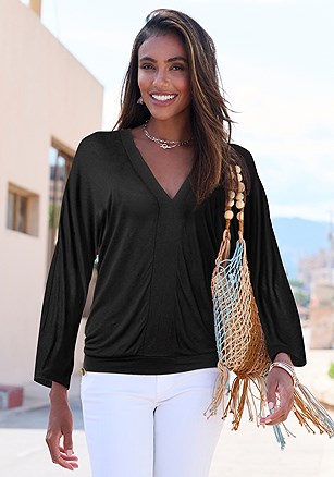 Flare Sleeve Top product image (V204046.BK.1.A121225)