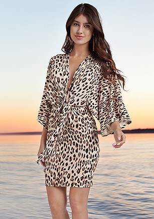 Knot Detail Animal Print Dress product image (V228504.BRMU.1.1)