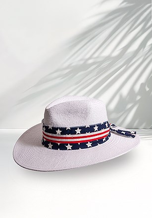 Straw Americana Sun Hat product image (W10005.WH.1.B052825)