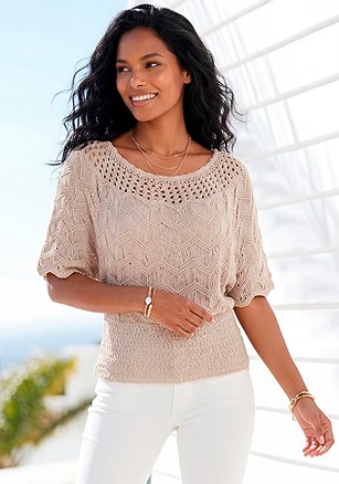 Open Work Detail Sweater product image (W10033.SA.1.n)