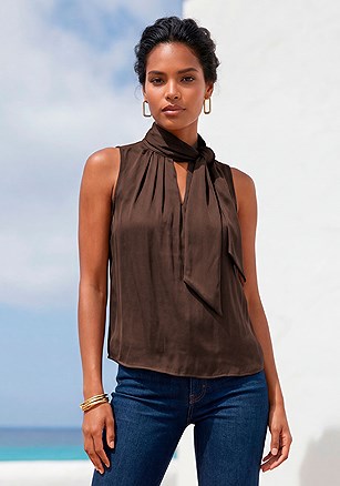 Satin Keyhole Top product image (W10050.BR.1.1B)