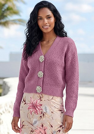 Flower Detail Cardigan product image (W10052.MVTP.1)