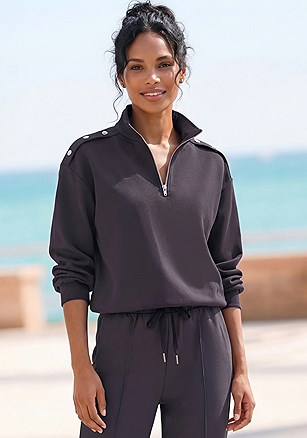 Hardware Detail Lounge Pullover product image (W10061.GYPU.1G)