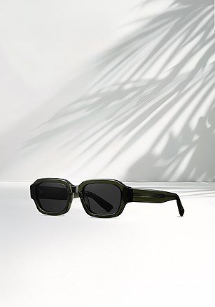 Small Rectangular Sunglasses product image (W10079.DKGN.1.B)