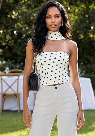 Strapless Scarf Look Top product image (W10084.BDOT.1)