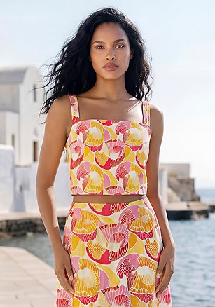 Abstract Print Crop Top product image (W10135.YLMU.1)