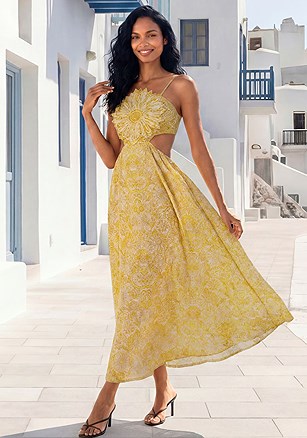 Floral Cutout Maxi Dress product image (W10153.YLMU.1)