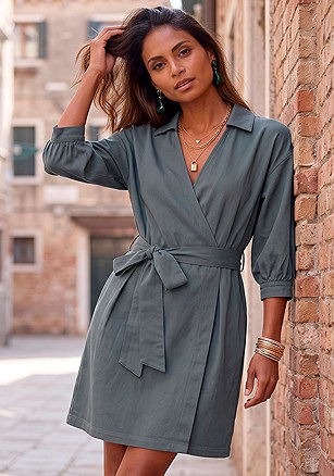 Wrap Shirt Dress product image (W10178.SMBL.1)