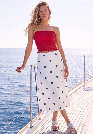 Polka Dot Midi Skirt product image (W10197.IVNV.1)