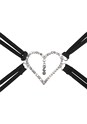 Black Strappy Heart Push Up Bra X01048