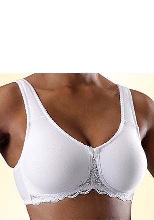 Lace Accent T-Shirt Bra product image (X03086.WH.1)