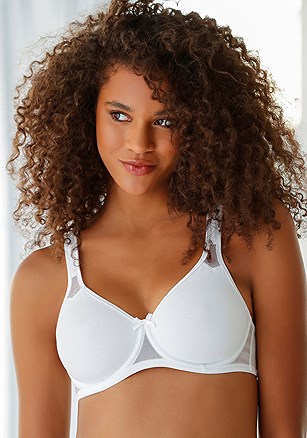 2 Pk Sheer Accent T-Shirt Bras product image (X03088.BKWH.1)