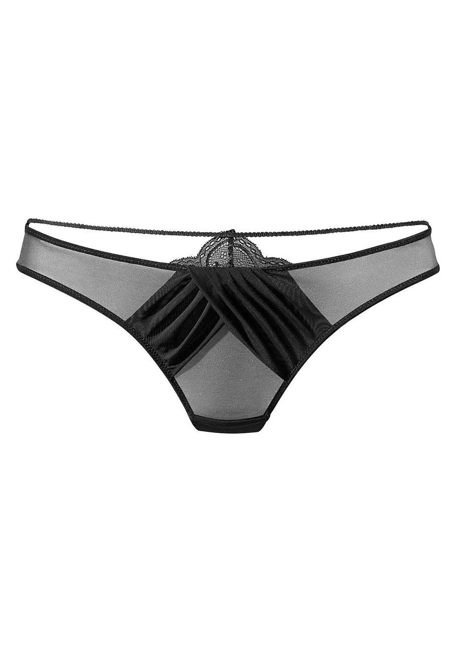 Black Sexy Sheer Thong Panty X05043