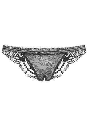 Embroidered Lace Thong product image (X05073-BK-02)