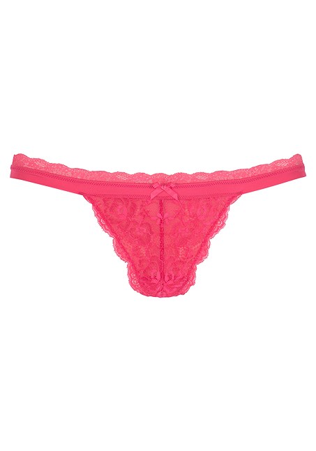 Pink Lace Thong