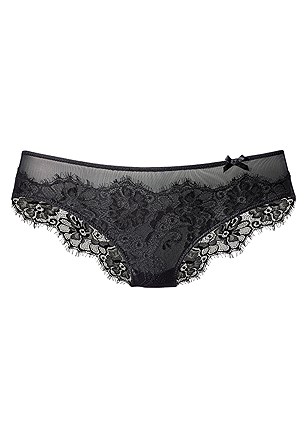 Floral Lace Cheeky Panty product image (X05337.BK.X02324.BK.1)