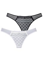 Link. 2 pk mesh lace thongs (Product Display 7164) image - mobile.