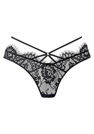 Strappy Lace Thong product image (X05339.BK.3)