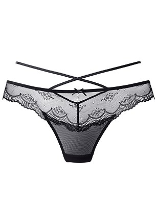 Strappy Sheer Cheeky Panty product image (X05346.BK.1)