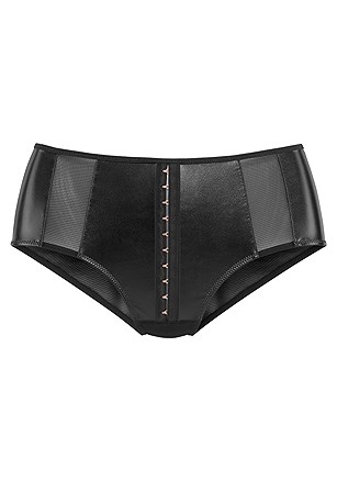 Faux Leather Bikini Brief product image (X06069BK_1)