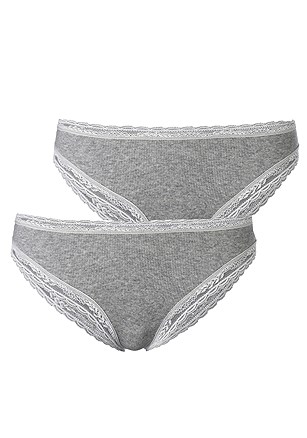 2 Pk Lace Trim Cheeky Panties product image (X06077.GY.2.edit)