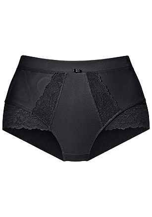 High Waisted Mesh Lace Panty product image (X07084.BK.3.A)