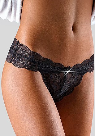 Sexy Lace Cheeky Panty product image (X08002.BK.2.P)