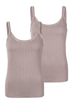 2 Pk Silver Detailed Camisoles product image (X14015.TP.4)