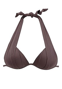 Halter Push Up Bikini Top, Fold Over Classic Bikini Bottom product image (X16022.X17022.BR.PC)